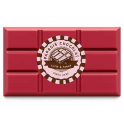 Tablette de chocolat à la framboise