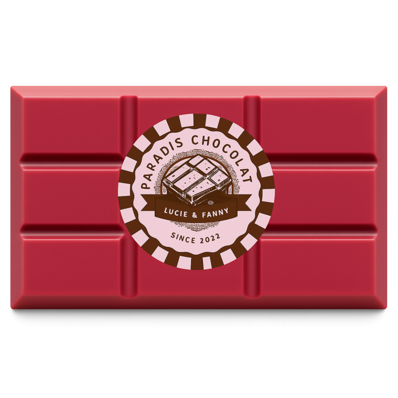 Tablette de chocolat à la framboise