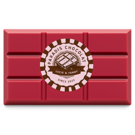 Tablette de chocolat à la framboise